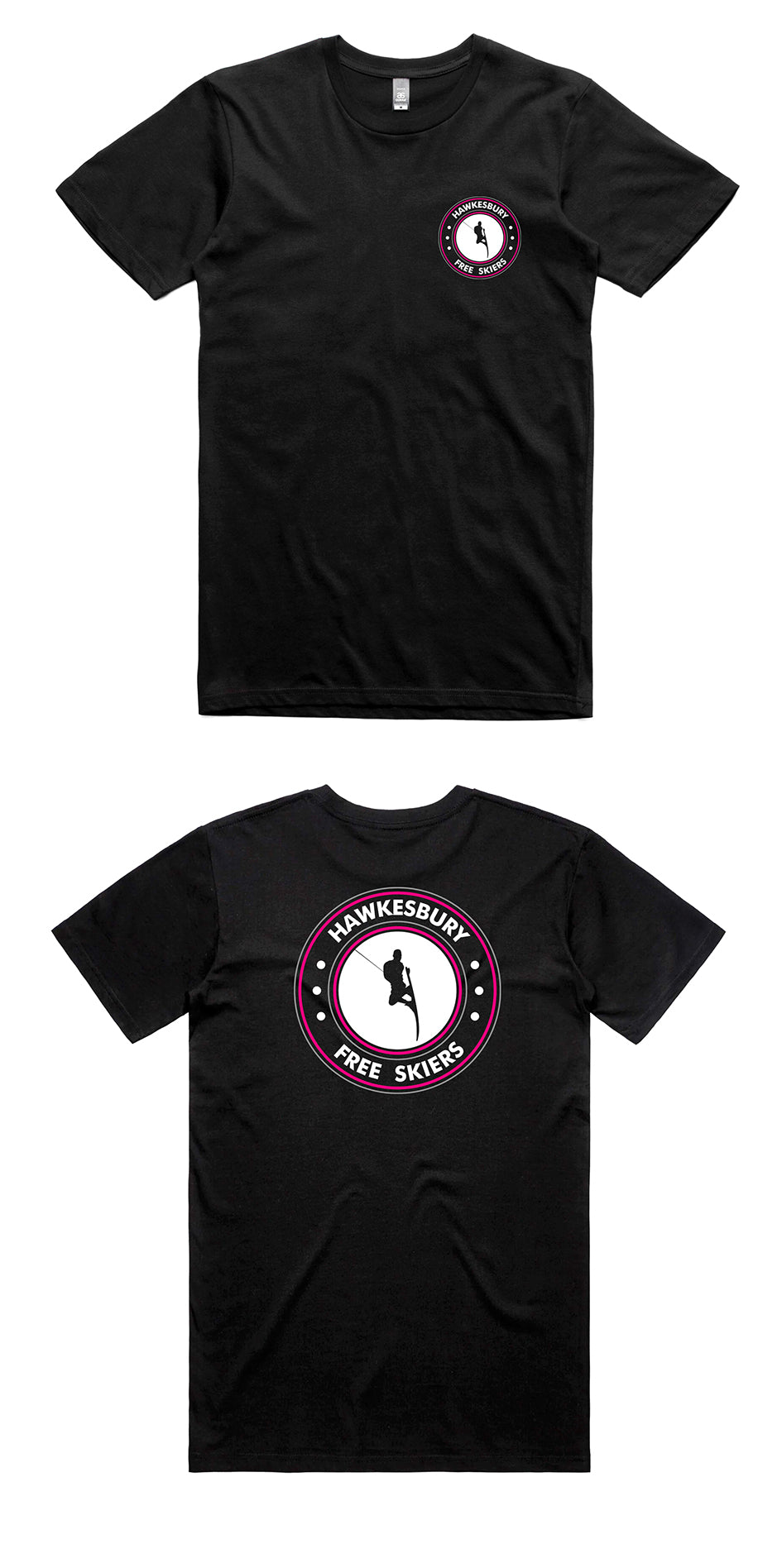 Hawkesbury Free Skiers | Pink Logo, Black Staple