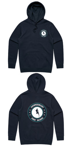 Hawkesbury Free Skiers | Aqua Logo, Navy Stencil