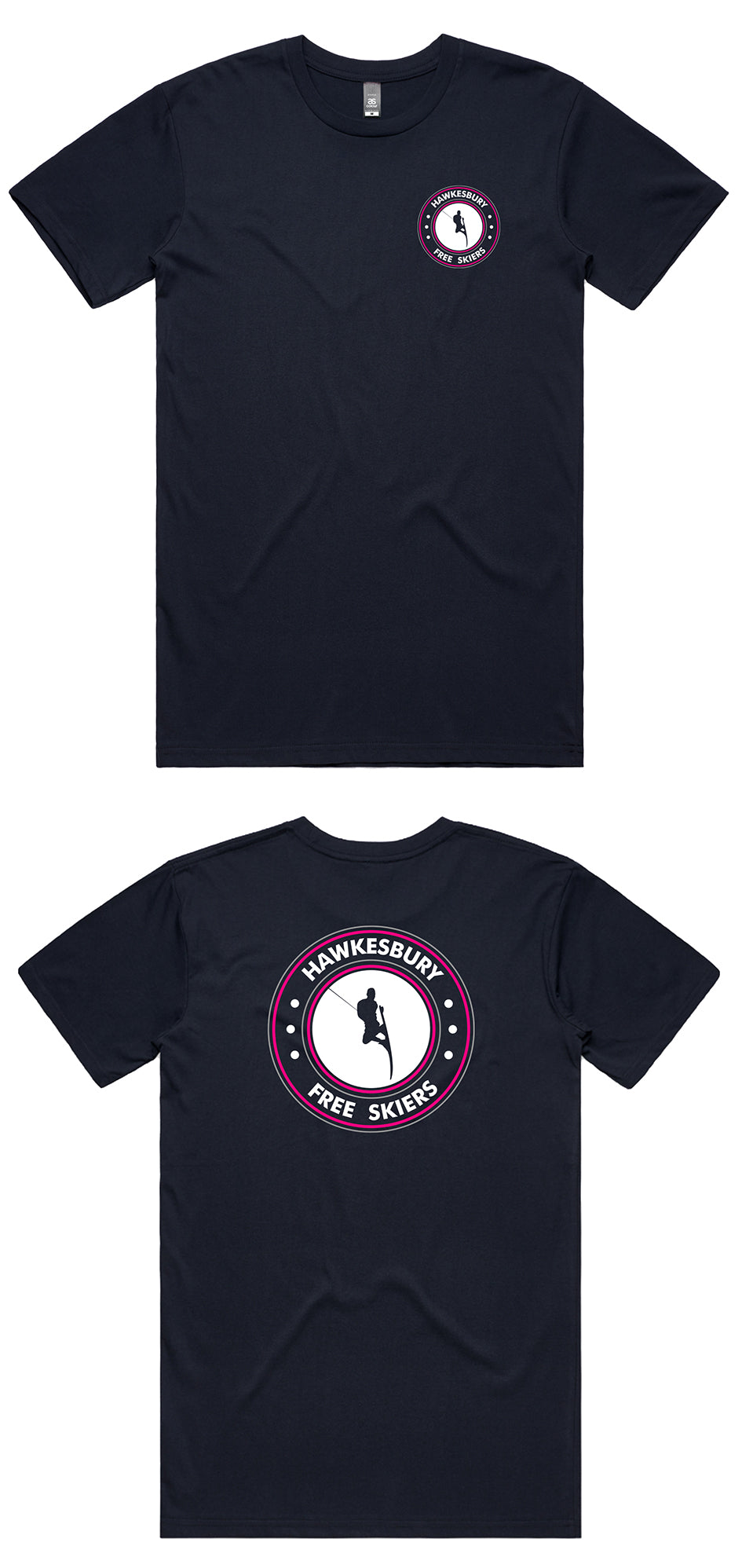 Hawkesbury Free Skiers | Pink Logo, Navy Staple