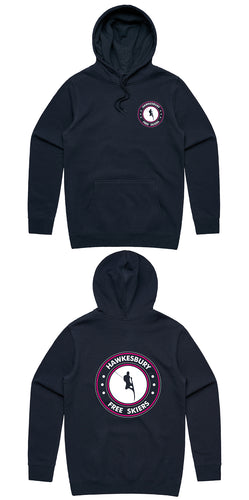 Hawkesbury Free Skiers | Pink Logo, Navy Stencil