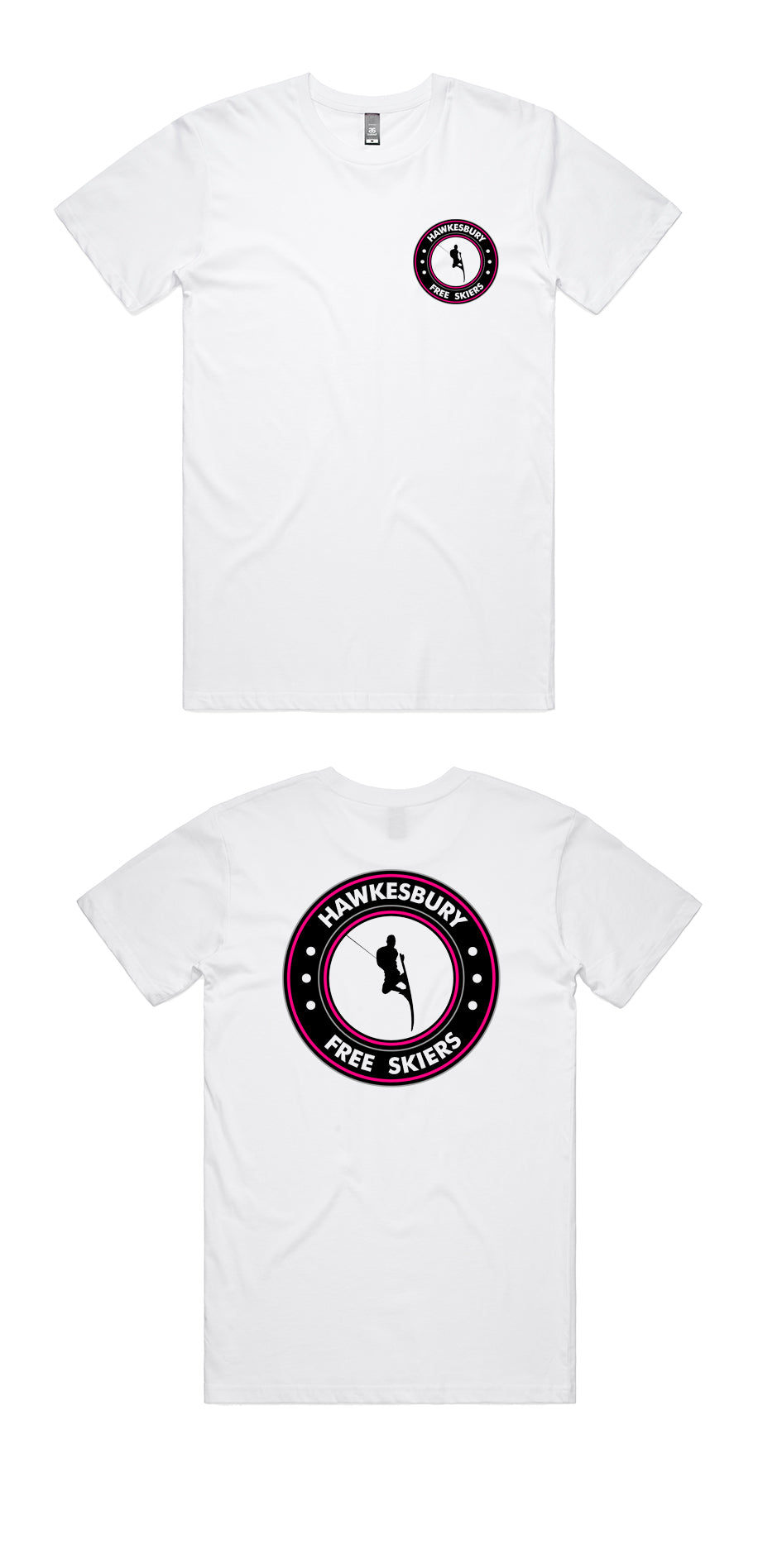 Hawkesbury Free Skiers | Pink Logo - Black Base, White Staple